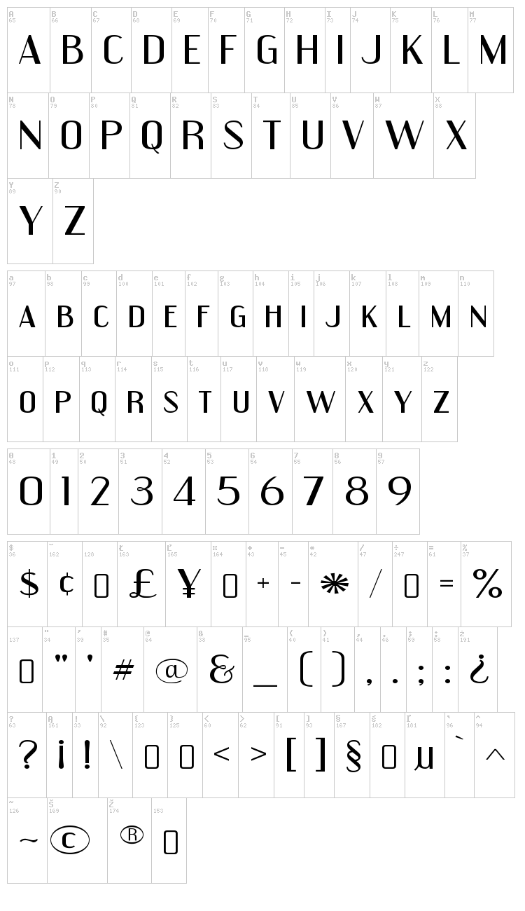 Engebrechtre font map
